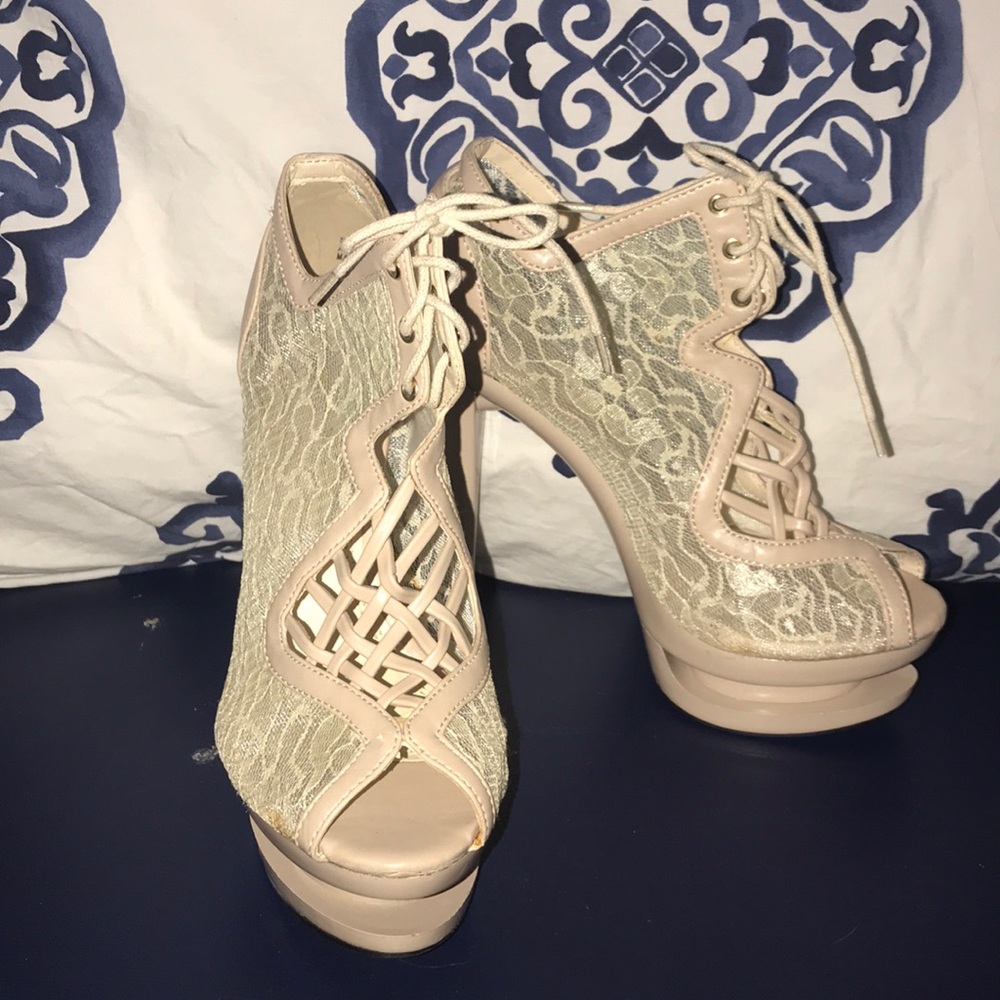 Lace Up Platform Heels